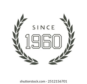 Design de prestigiado símbolo de emblema de louro