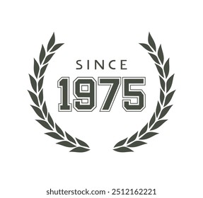 Design of prestigious laurel emblem symbol
