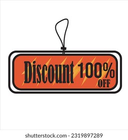 Design price tag tabel, orange background and black text vector illustration