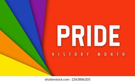 Design PRIDE HISTORY MONTH. Paper cut. LGBT colors. Minority problem. LGBTQ parade. Coexistence harmony and multicultural community integration. Vector illustration