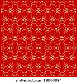 Design print for kerchief. The pattern of geometric floral ornament. Vector illustration. The idea for design prints for neck scarves, carpets, bandanas
