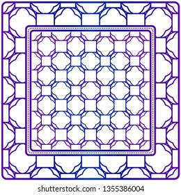 Design Print For Kerchief. The Pattern Of Geometric Ornament. Vector Illustration. The Idea For Design Prints For Neck Scarves, Carpets, Bandanas.