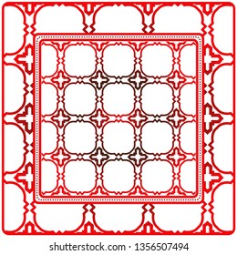 Design Print For Kerchief. The Pattern Of Geometric Ornament. Vector Illustration. The Idea For Design Prints For Neck Scarves, Carpets, Bandanas.