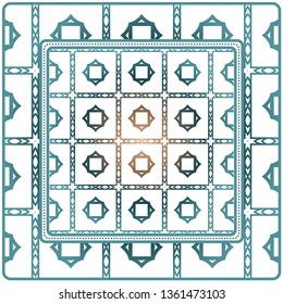 Design Print For Kerchief. The Pattern Of Geometric Ornament. Vector Illustration. The Idea For Design Prints For Neck Scarves, Carpets, Bandanas.