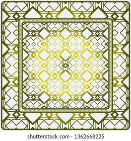 Design Print For Kerchief. The Pattern Of Geometric Ornament. Vector Illustration. The Idea For Design Prints For Neck Scarves, Carpets, Bandanas.