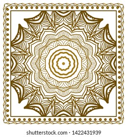 Design Print For Kerchief. The Pattern Of Geometric Ornament. Vector Illustration. The Idea For Design Prints For Neck Scarves, Carpets, Bandanas.