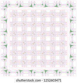 Design Print. The Pattern Of Geometric Ornament. Vector Illustration. The Idea For Design Prints For Neck Scarves, Carpets, Bandanas.
