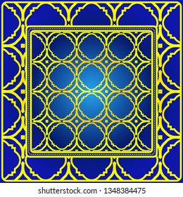 Design Print. The Pattern Of Geometric Ornament. Vector Illustration. The Idea For Design Prints For Neck Scarves, Carpets, Bandanas.