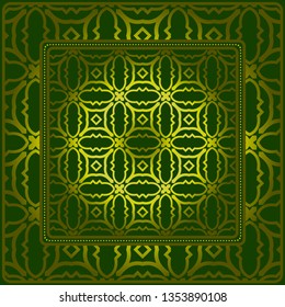 Design Print. The Pattern Of Geometric Ornament. Vector Illustration. The Idea For Design Prints For Neck Scarves, Carpets, Bandanas.