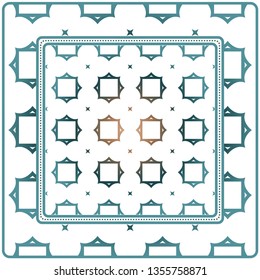 Design Print. The Pattern Of Geometric Ornament. Vector Illustration. The Idea For Design Prints For Neck Scarves, Carpets, Bandanas.