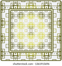 Design Print. The Pattern Of Geometric Ornament. Vector Illustration. The Idea For Design Prints For Neck Scarves, Carpets, Bandanas.