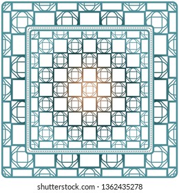 Design Print. The Pattern Of Geometric Ornament. Vector Illustration. The Idea For Design Prints For Neck Scarves, Carpets, Bandanas.
