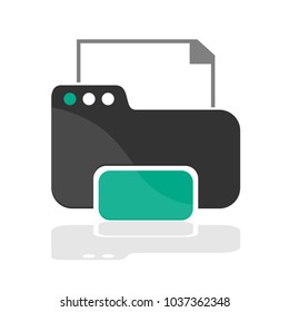 Design printer icon, office illustration vector