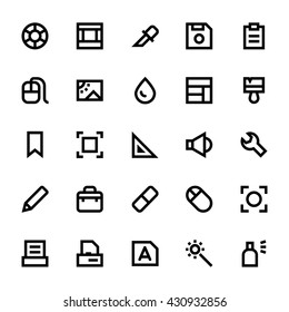 Design, Printing, Graphic Tools & Modeling Vector Icons 3