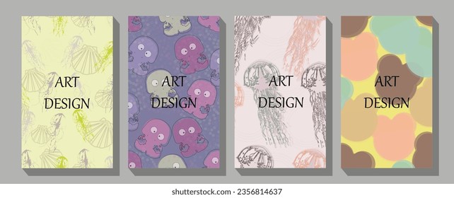 For the design of prints on fabrics, baby clothes, covers, wallpapers, wrapping paper, pajamas child Seamless pattern of the underwater world. Cartoon swimmiing octopus background.