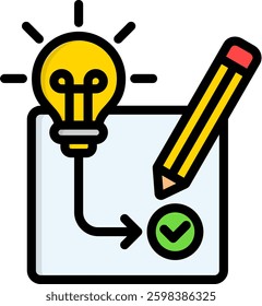 Design Process Icon Lineal Color Vector Illustration