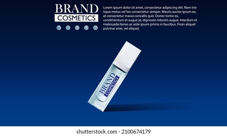 Design product ads Template for dark blue gradient background.display product ad and website template. 3D Realistic Vector Iillustration