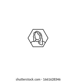 design Profile Icon Female Vector template