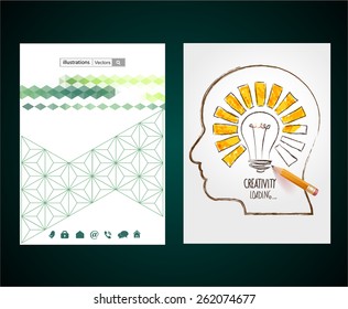 Design of progress bar, loading creativity. Vector web and mobile interface template.  Abstract vector brochure, Web sites, page, leaflet,  logo and text separately.