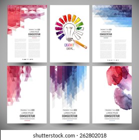 Design of progress bar, loading creativity. Vector web and mobile interface template.  Abstract vector brochure, Web sites, page, leaflet,  logo and text separately