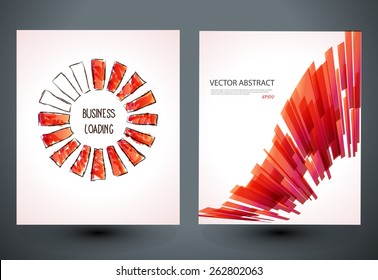 Design of progress bar, loading creativity. Vector web and mobile interface template.  Abstract vector brochure, Web sites, page, leaflet,  logo and text separately
