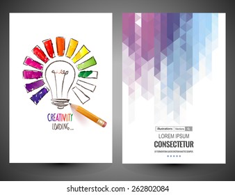 Design of progress bar, loading creativity. Vector web and mobile interface template.  Abstract vector brochure, Web sites, page, leaflet,  logo and text separately