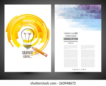 Design of progress bar, loading creativity. Vector web and mobile interface template. Abstract vector brochure, Web sites, page, leaflet, logo and text separately.