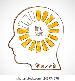 Design of progress bar, loading an idea