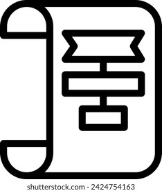 Design project development icon with black outline style. design, abstract, success, report, creative, graphic, promotion. Vector Illustration