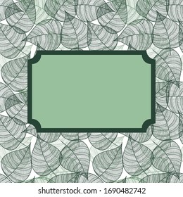 para proyectos de diseño, fondo de la apertura de contorno verde hojas transparentes, vectorial de ilustración de línea
