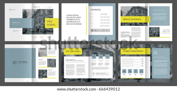 Design Proposal Vector Template Brochures Flyers のベクター画像素材 ロイヤリティフリー