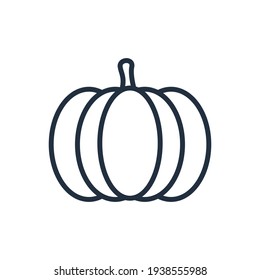 The design of the pumpin fruit and vegetables outline icon vector illustration, this vector is suitable for icons, logos, illustrations, stickers, books, covers, etc.