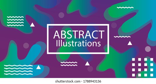 design purple and green banners for your company
