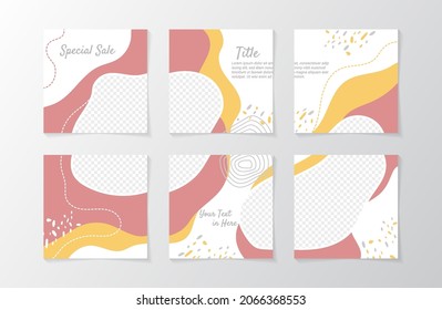 Design puzzle feed templates for promotion your product in social media