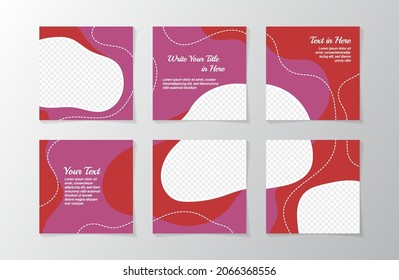 Design puzzle feed templates for promotion your product in social media