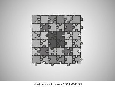 Design Puzzles Pieces. Puzzle elements