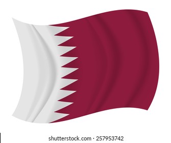 design Qatar flag waving vector