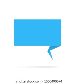 Design Quote speech bubble paper origami for message isolated on white background. shapes graphic textbox quotation mark for comment dialogue app template with author signature. Quote bubble frame.