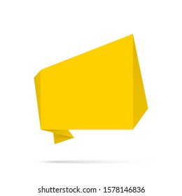 Design Quote speech bubble paper origami for message isolated on white background. shapes graphic textbox quotation mark for comment dialogue app template with author signature. Quote bubble frame.