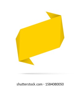 Design Quote speech bubble paper origami for message isolated on white background. shapes graphic textbox quotation mark for comment dialogue app template with author signature. Quote bubble frame.