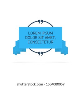 Design Quote speech bubble paper origami for message isolated on white background. shapes graphic textbox quotation mark for comment dialogue app template with author signature. Quote bubble frame.
