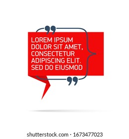 Design Quote speech bubble paper origami for message isolated on white background. shapes graphic textbox quotation mark for comment dialogue app template with author signature. Quote bubble frame.