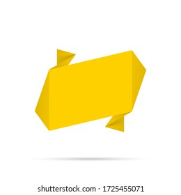 Design Quote speech bubble paper origami for message isolated on white background. shapes graphic textbox quotation mark for comment dialogue app template with author signature. Quote bubble frame.