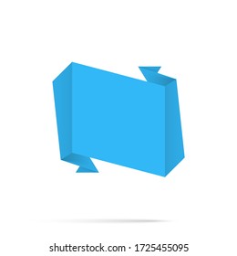 Design Quote speech bubble paper origami for message isolated on white background. shapes graphic textbox quotation mark for comment dialogue app template with author signature. Quote bubble frame.