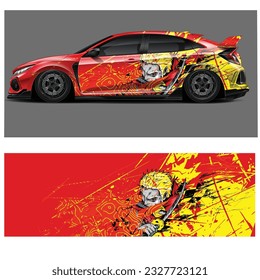 Design for racing car livery stickers abstract racing graphics, this design is vector made editable!