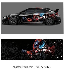 Design for racing car livery stickers abstract racing graphics, this design is vector made editable!