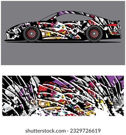 Design for racing car livery stickers abstract racing graphics, this design is vector made editable!