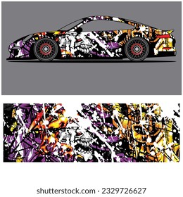 Design for racing car livery stickers abstract racing graphics, this design is vector made editable!