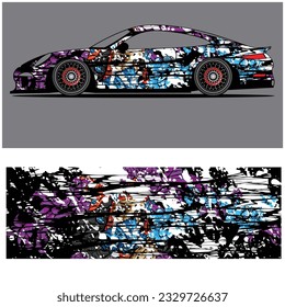 Design for racing car livery stickers abstract racing graphics, this design is vector made editable!