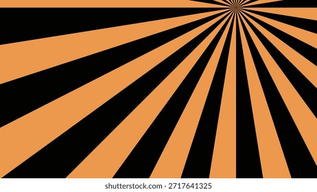 Un diseño de líneas naranjas y negras radiantes es visible